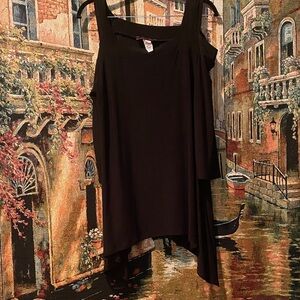 USA made Cold ShoulderBlack Top